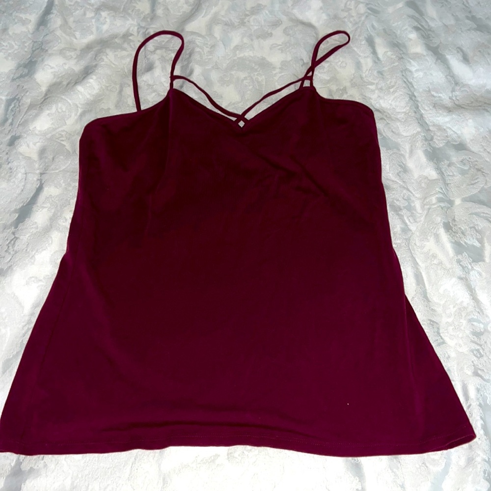 Express Women’s Burgundy Tank Top Size Large